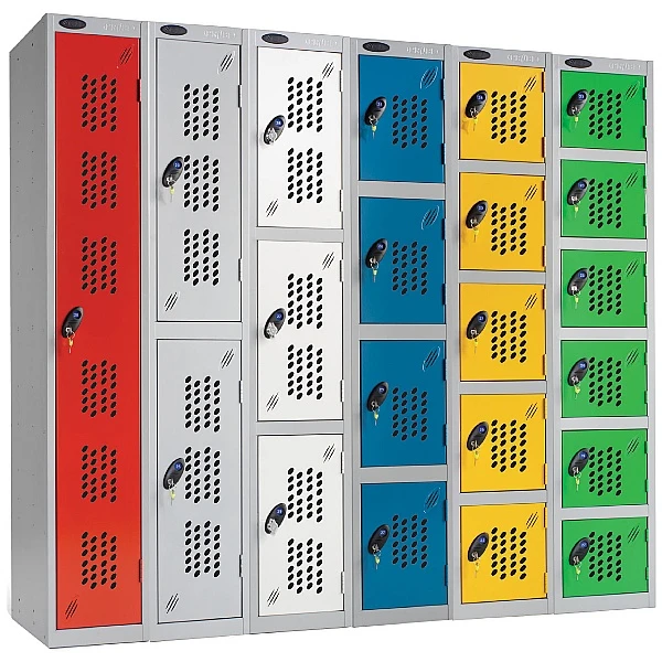 Perforated Door Lockers With Active Coat 3 Perforated Door Lockers With Active Coat