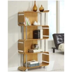 Spectrum Oak Real Wood Veneer Bookcase -Silverline Sales Store 013820