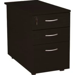 NEXT DAY Eclipse Black Desk High Pedestals