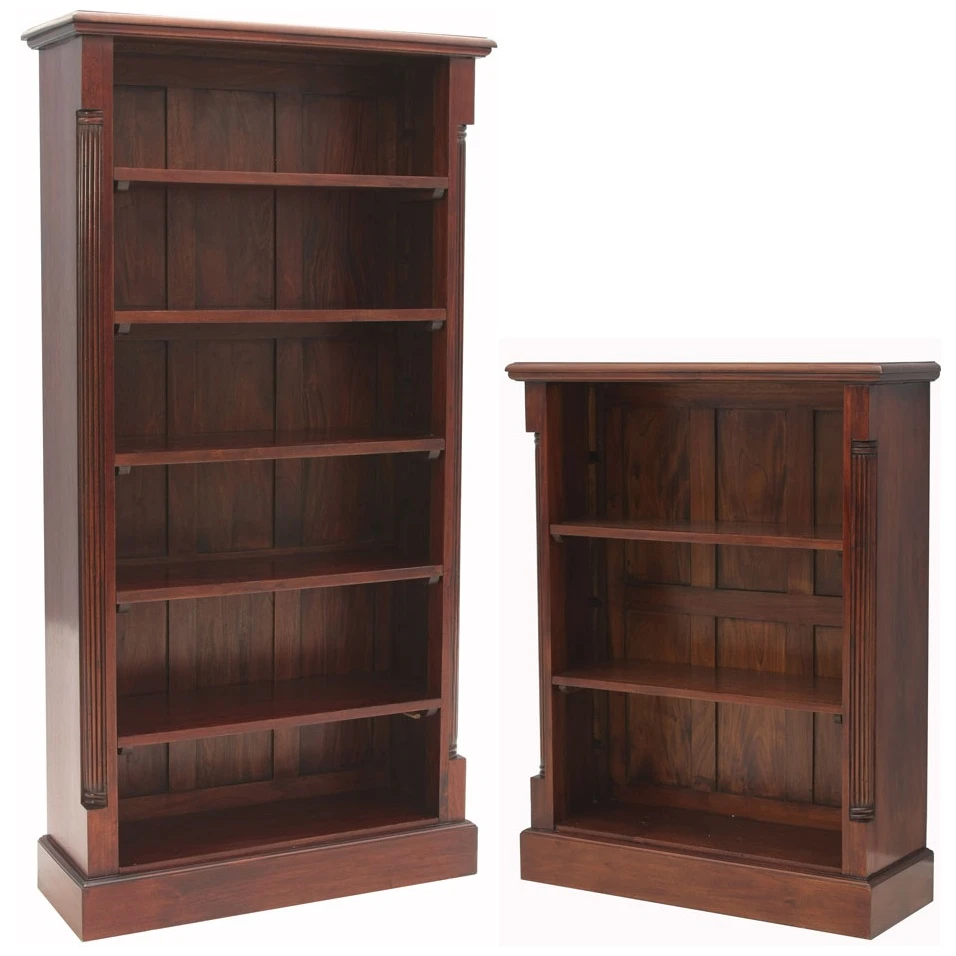 Argento Solid Mahogany Wide Bookcases 3 Argento Solid Mahogany Wide Bookcases