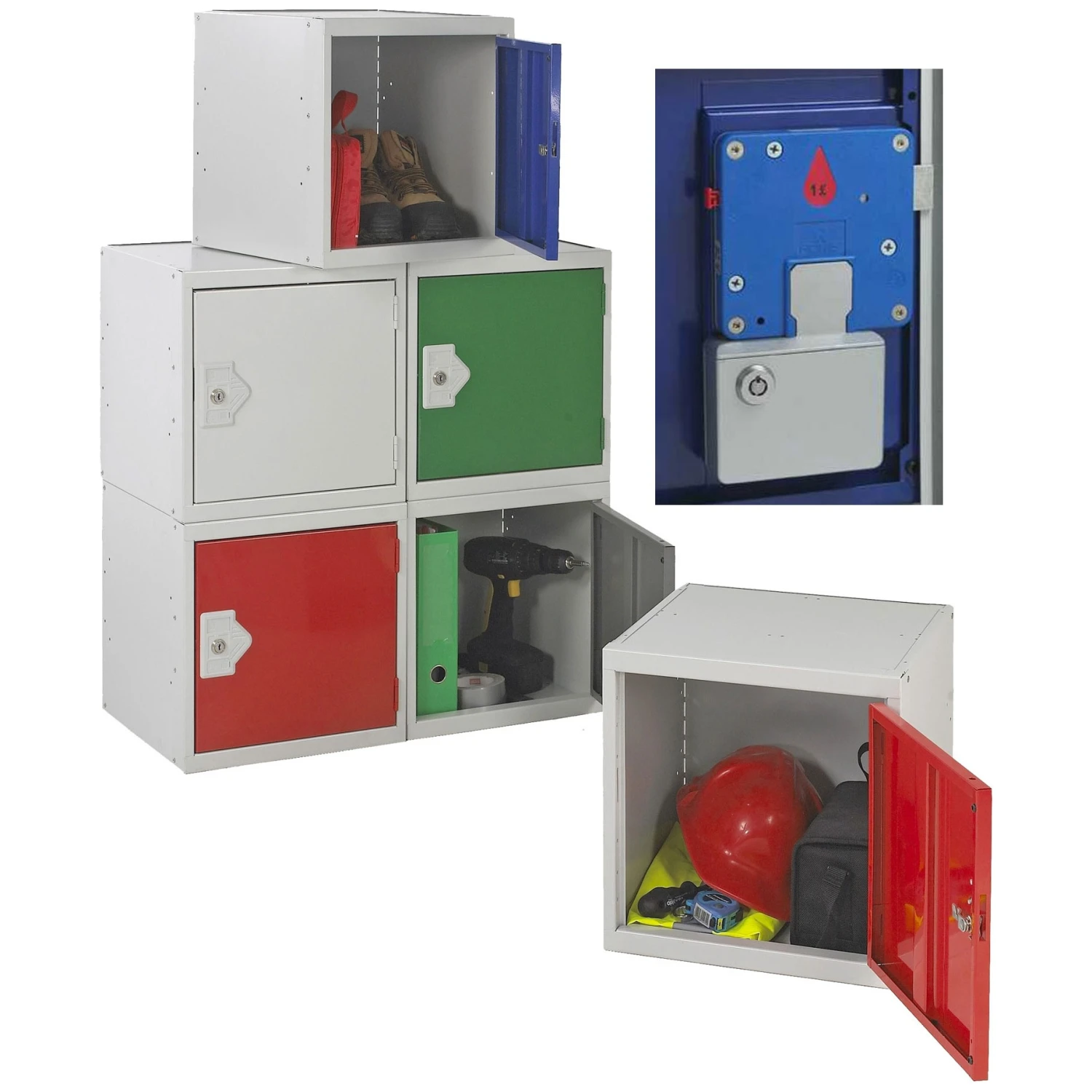 Store-It Cube Coin Retain Lockers With ActiveCoat 3 Store-It Cube Coin Retain Lockers With ActiveCoat