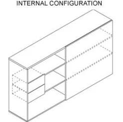 Horizons Sliding Door Storage Cabinet -Silverline Sales Store 034470