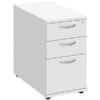 Commerce II White Desk High Pedestals 1 Commerce II White Desk High Pedestals -Silverline Sales Store 068544