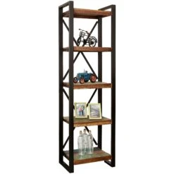 Accrington Reclaimed Wood Narrow Bookcase -Silverline Sales Store 070480
