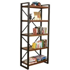 Accrington Reclaimed Wood Open Bookcases 15 Accrington Reclaimed Wood Open Bookcases -Silverline Sales Store 070487