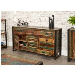 Accrington Reclaimed Wood Large Sideboard 8 Accrington Reclaimed Wood Large Sideboard -Silverline Sales Store 070684