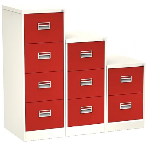 Silverline Two Tone Midi Filing Cabinets 5 Silverline Two Tone Midi Filing Cabinets - Image 3