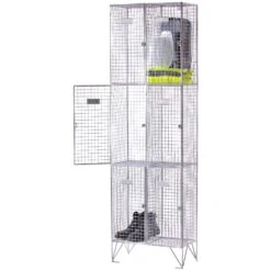 Personal Effects Wire Mesh Lockers 11 Personal Effects Wire Mesh Lockers -Silverline Sales Store 081802