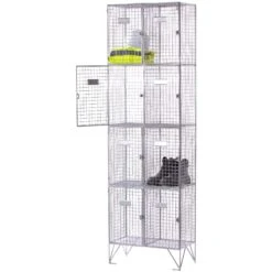 Personal Effects Wire Mesh Lockers 12 Personal Effects Wire Mesh Lockers -Silverline Sales Store 081804