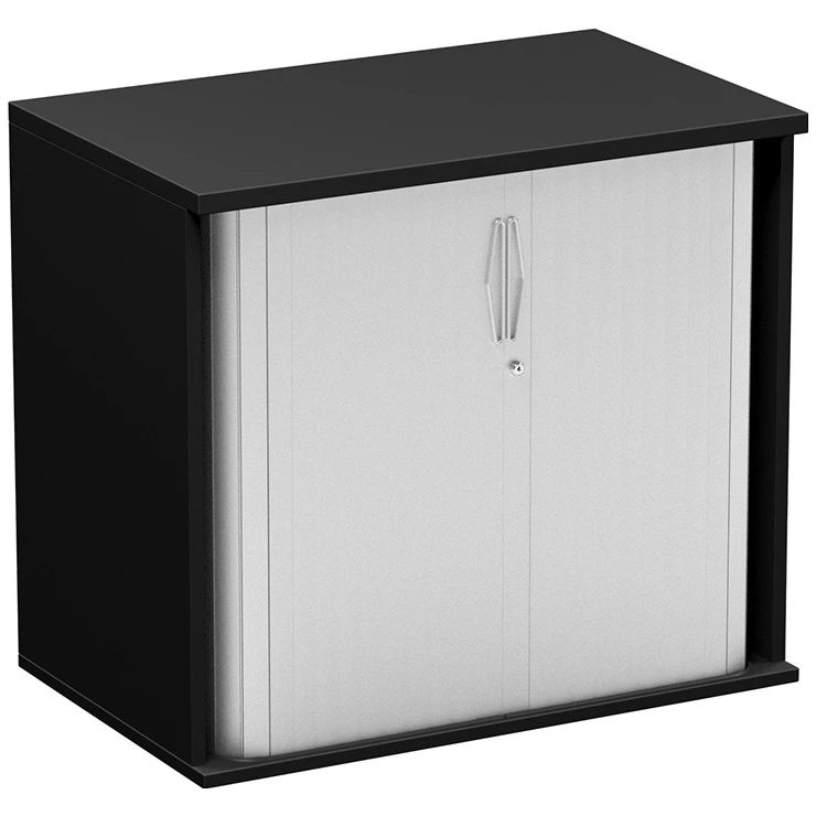 Eclipse Essential Black Tambour Cupboards 4 Eclipse Essential Black Tambour Cupboards - Image 2