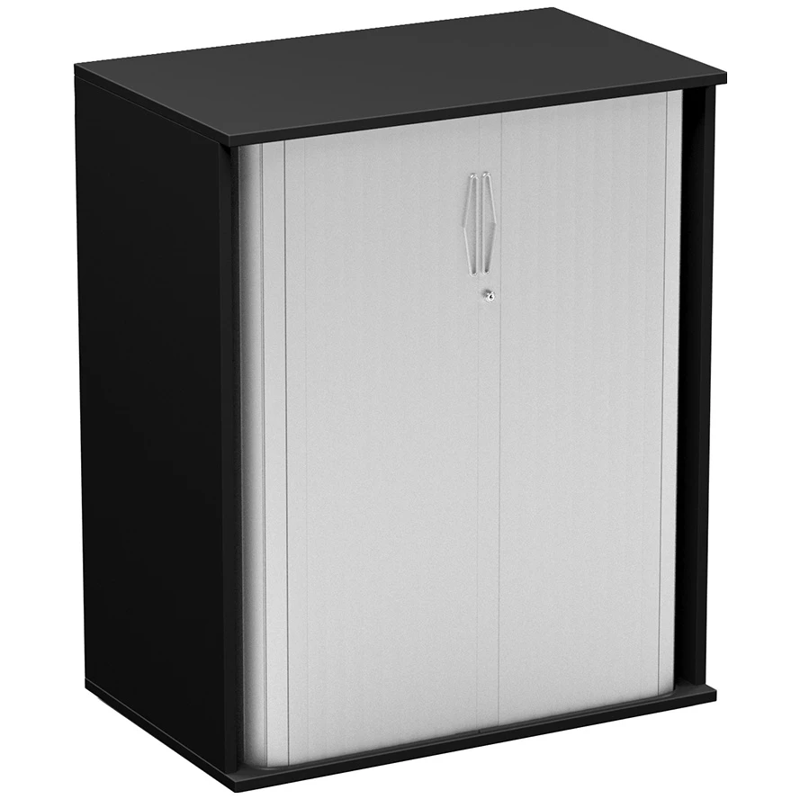 Eclipse Essential Black Tambour Cupboards 5 Eclipse Essential Black Tambour Cupboards - Image 3
