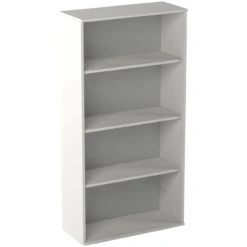 Vogue Essential White Office Bookcases -Silverline Sales Store 089354