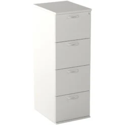 NEXT DAY Vogue Essential White Filing Cabinets -Silverline Sales Store 089382