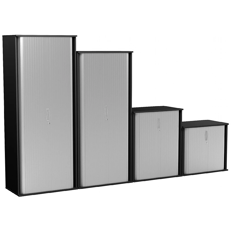 Eclipse Essential Black Tambour Cupboards 3 Eclipse Essential Black Tambour Cupboards