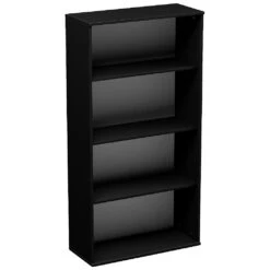 NEXT DAY Eclipse Essential Black Office Bookcases -Silverline Sales Store 089726