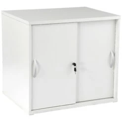Karbon Desk High Sliding Door Cupboard -Silverline Sales Store 090506