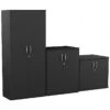 NEXT DAY Eclipse Essential Black Office Cupboards -Silverline Sales Store 090964