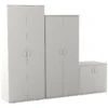 NEXT DAY Vogue Essential White Office Cupboards -Silverline Sales Store 090972