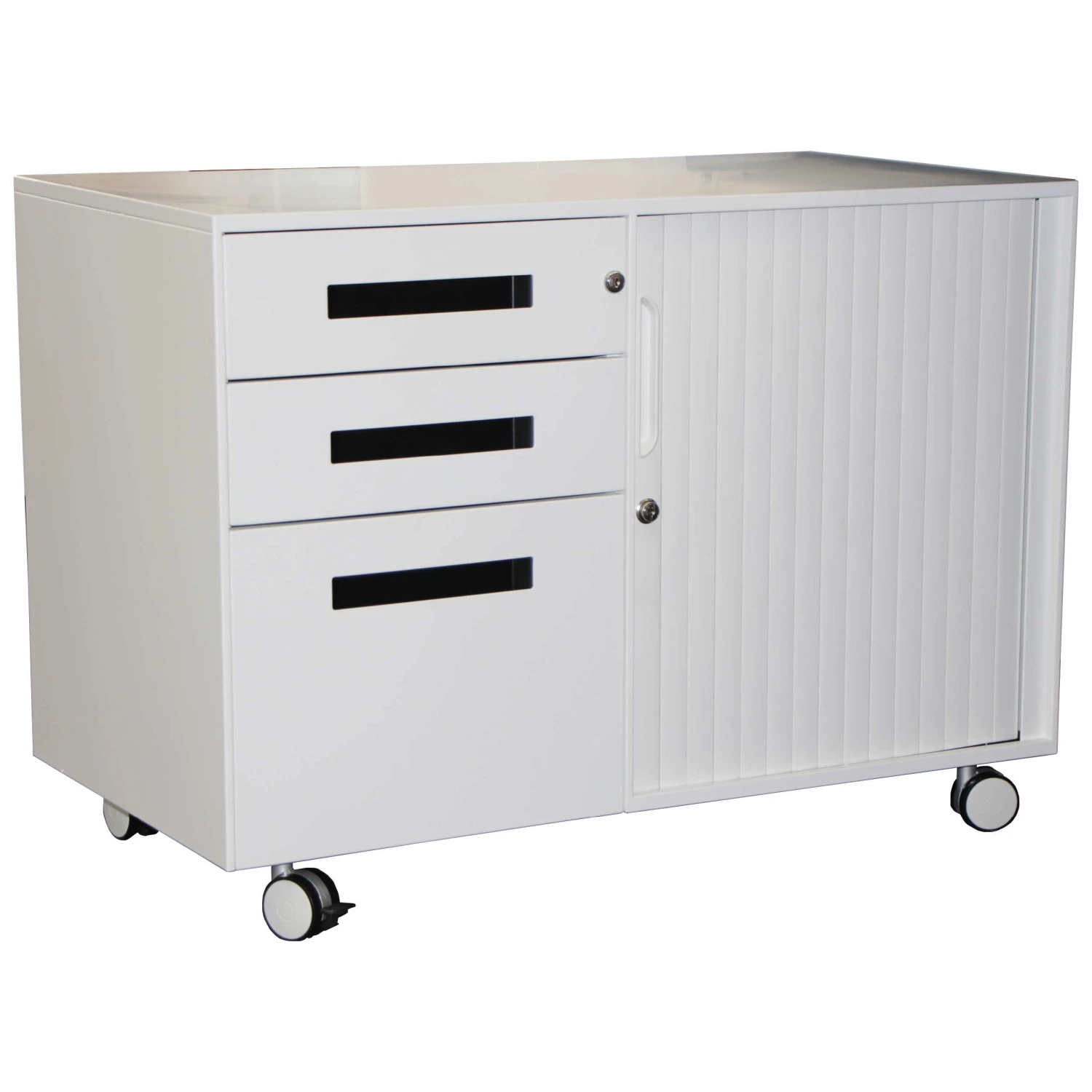 Prism Steel Mobile Pedestal And Tambour Unit 3 Prism Steel Mobile Pedestal And Tambour Unit
