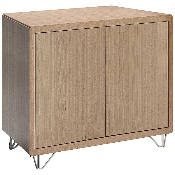 Boss Design Wood Veneer Credenza Storage Unit With Wire Feet 3 Boss Design Wood Veneer Credenza Storage Unit With Wire Feet