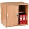Karbon Desk High Sliding Door Cupboard -Silverline Sales Store 102128