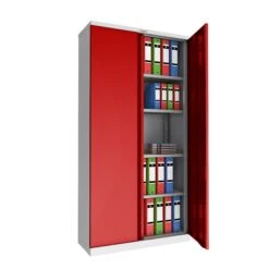 Phoenix SCL Series Steel Storage Cupboards - 2 Door 4 Shelf With Key Lock -Silverline Sales Store 104713