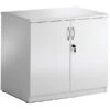 White Lumina High Gloss Double Door Cupboard -Silverline Sales Store 104854