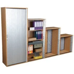 Karbon Tambour Door Wooden Office Cupboards 12 Karbon Tambour Door Wooden Office Cupboards -Silverline Sales Store 106792