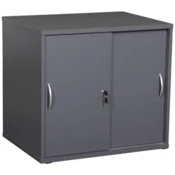 Karbon Desk High Sliding Door Cupboard -Silverline Sales Store 107117