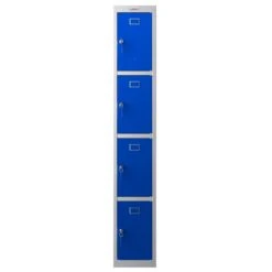 Phoenix PL Series Personal Lockers - 4 Door 1 Column With Key Lock -Silverline Sales Store 107855