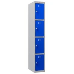 Phoenix PL Series Personal Lockers - 4 Door 1 Column With Key Lock -Silverline Sales Store 107856