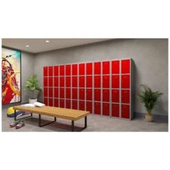 Phoenix PL Series Personal Lockers - 4 Door 1 Column With Key Lock -Silverline Sales Store 107861