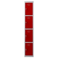Phoenix PL Series Personal Lockers - 4 Door 1 Column With Key Lock -Silverline Sales Store 107862
