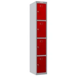 Phoenix PL Series Personal Lockers - 4 Door 1 Column With Key Lock -Silverline Sales Store 107863