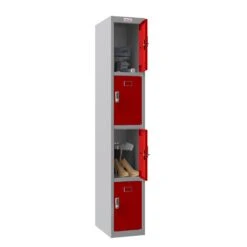 Phoenix PL Series Personal Lockers - 4 Door 1 Column With Electronic Lock -Silverline Sales Store 108047
