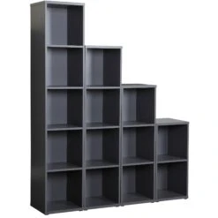 Karbon Narrow Bookcases -Silverline Sales Store 108868