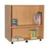 Mobile Double Sided Library Bookcase 1 Mobile Double Sided Library Bookcase -Silverline Sales Store 115702