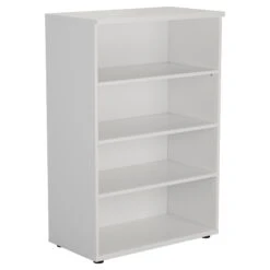 NEXT DAY Commerce II White Office Bookcases 8 NEXT DAY Commerce II White Office Bookcases -Silverline Sales Store 116135